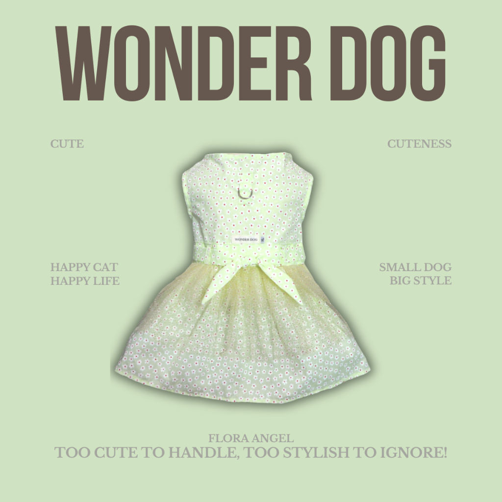 wonder dog ชุดกระโปรงสุนัข รุ่น Flora Angel