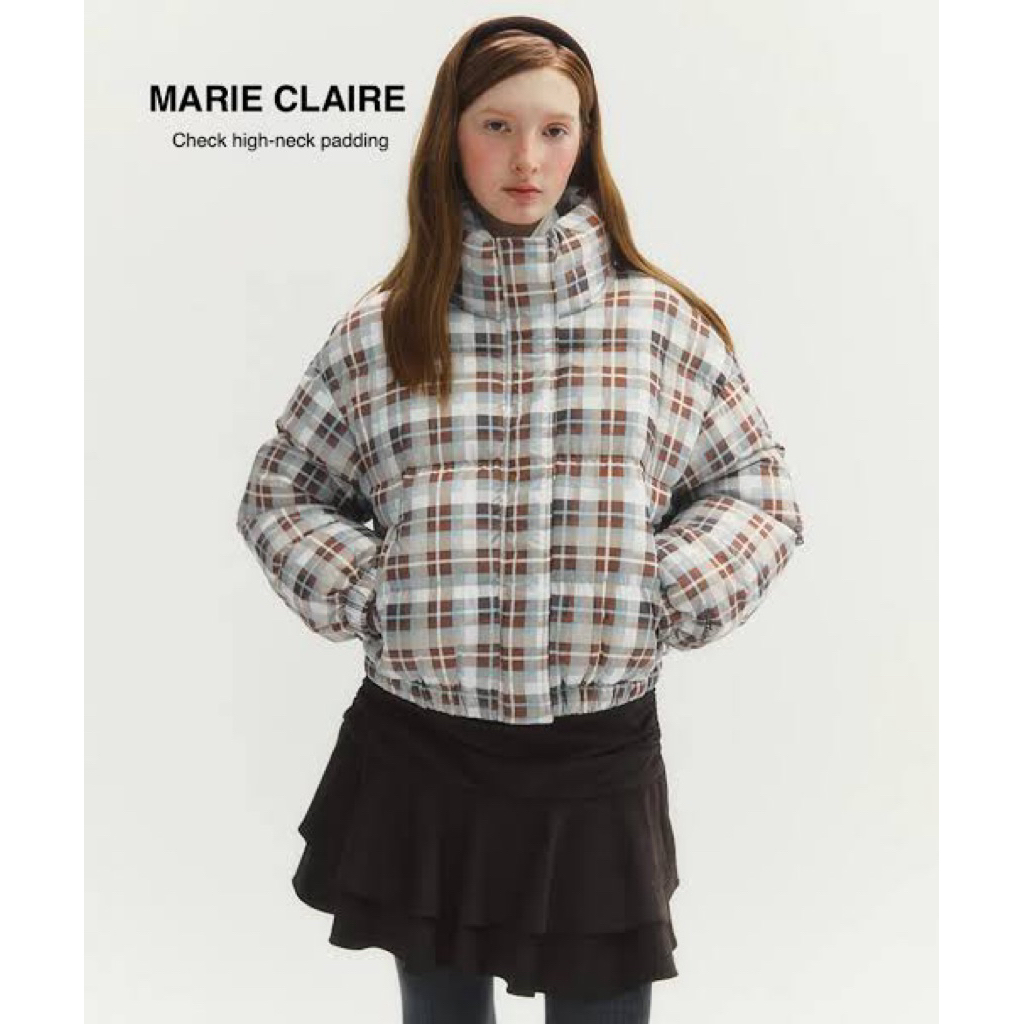 เสื้อกันหนาว Marie claire - check high neck padding
