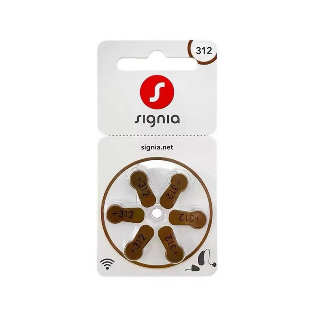 ถ่านเครื่องช่วยฟัง เบอร์312 Signia A312 Pr41 ถ่านเครื่องช่วยฟังของแท้ นำเข้า แบตเตอรี่เครื่องช่วยฟัง