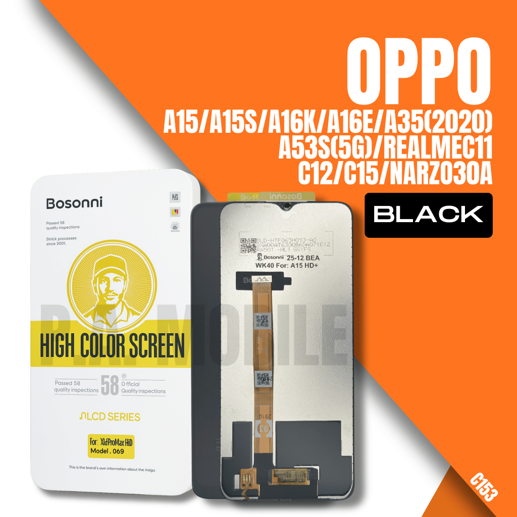 หน้าจอ แบรนด์ Bosonni OPPO A15/A15s/A16k/A16E/A35(2020)/A53s(5G)/RealmeC11/C12/C15/Narzo30A ของแท้