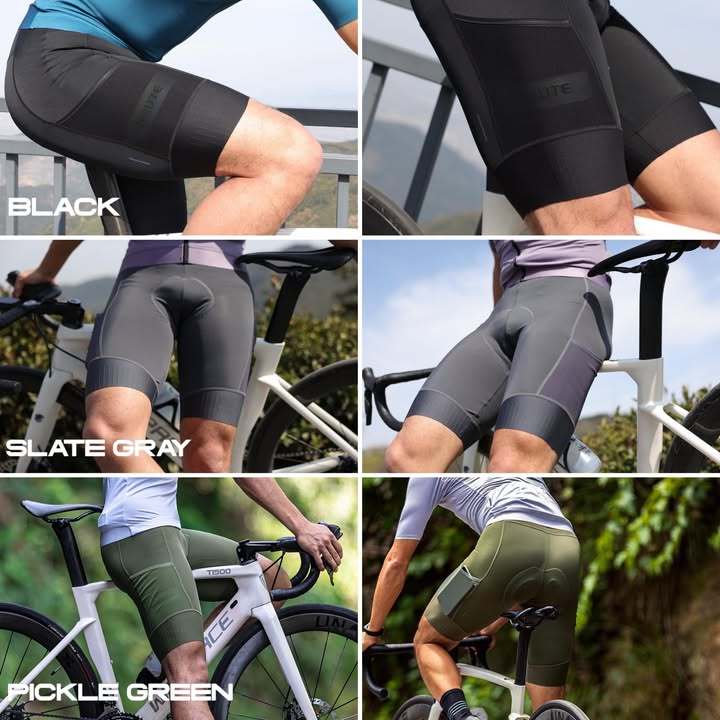 พร้อมส่ง! กางเกงจักรยานขาสั้น ชาย ROUTE มีกระเป๋าข้าง มี 5 สี! ดำ เทา เขียว น้ำตาล เหลือง