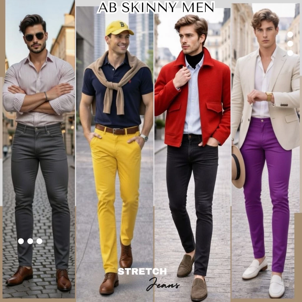 AB Skinny For Men 16 สี กางเกงสกินนี่ยีนส์ ของแท้ 80,000 Like กางเกง AB สกินนี่ยีนส์ ผู้ชาย รวมสี