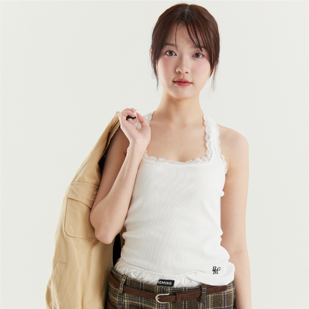 Bemingtop754(S-XL) - Lila Tank Top เสื้อกล้ามลูกไม้ ผสมผสานความหวานเเละความเเซ่บไว้ในตัวเดียว - รูปที่ 2