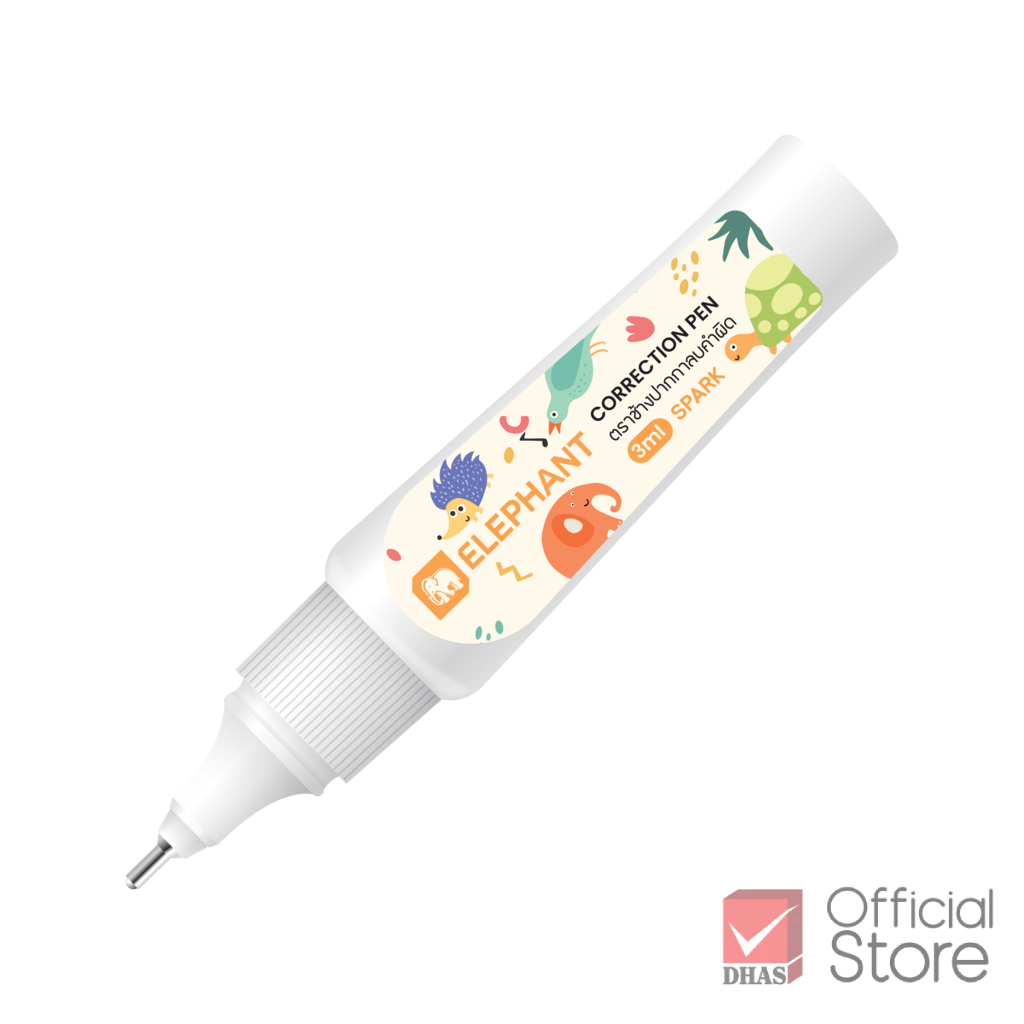 Elephant ปากกา ปากกาลบคำผิด สปาร์ค BLISTER 3 มล. แพ็คคู่ 2 ด้าม - รูปที่ 2