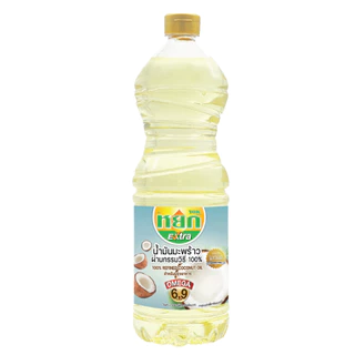 หยก เอ็กซ์ตร้า น้ำมันมะพร้าว 100% ชนิดขวด 1 ลิตร x 2 ขวด Yok Extra Coconut Oil 1 L x 2 Bottles
