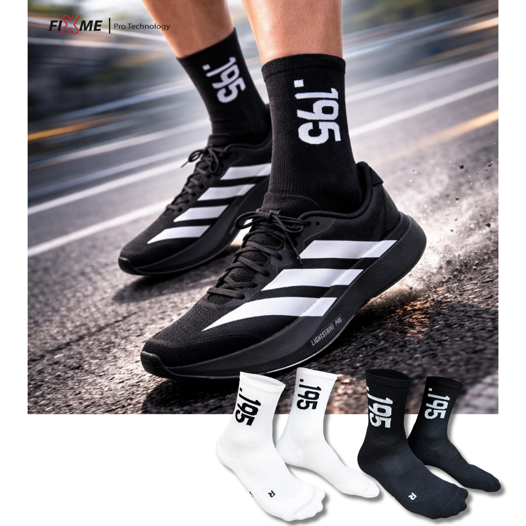 ถุงเท้าวิ่ง Compression รุ่น Step กระชับเท้า ซับพอร์ทสูง sock