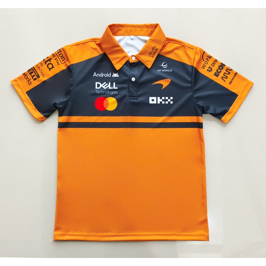 เสื้อโปโลฟอร์มูล่าวัน ทีม แม็คลาเรน 2026 #FM0191 พิมพ์ทั้งตัว ไซส์ S-5XL