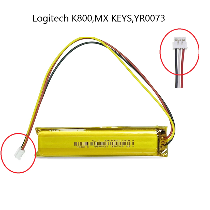คีย์บอร์ดแบต Logitec K800 MX KEYS YR0073 533-000221 keyboard battery 802085