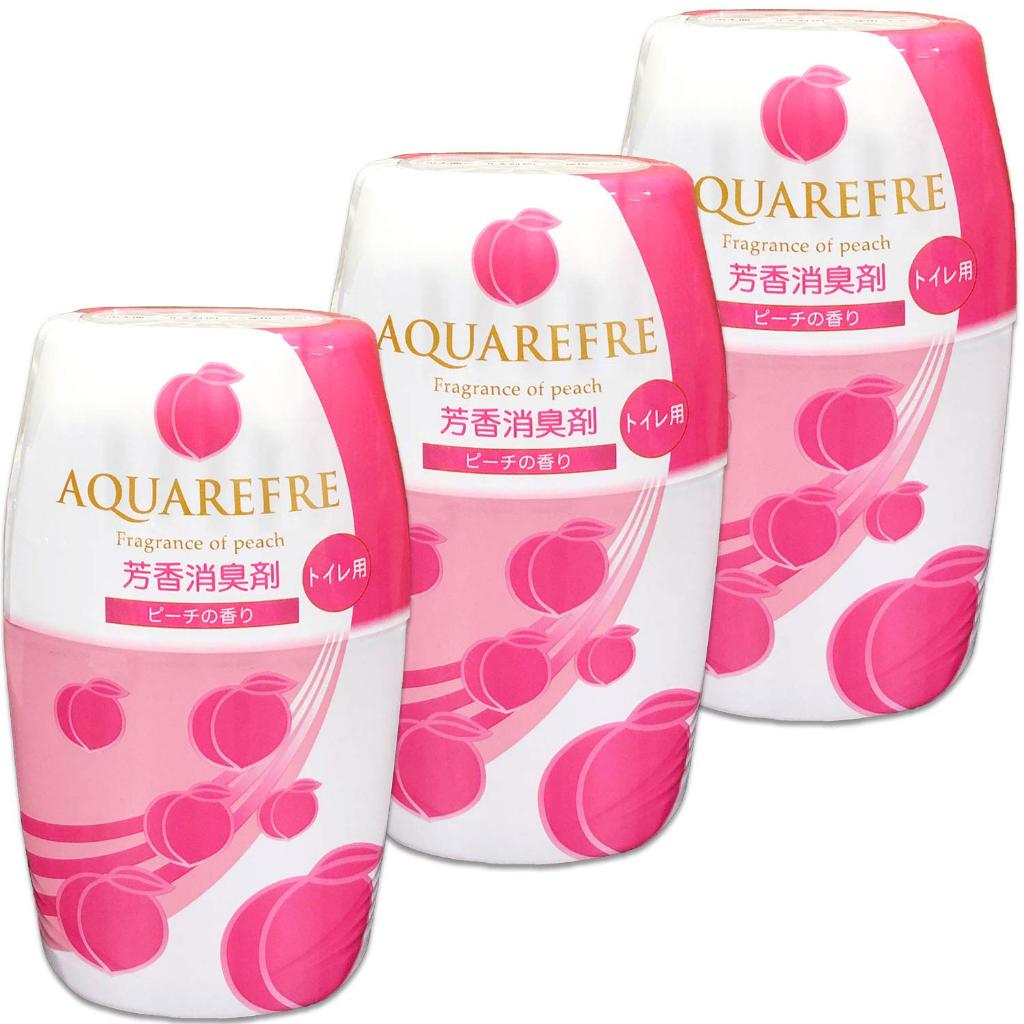 Aquarefre Liquid Air Freshener & Deodorizer – Peach Fragrance (400ml × 3 bottles set)