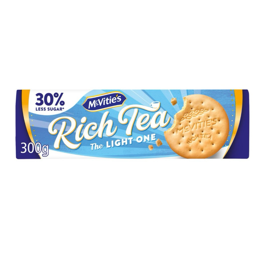 Mcvities Rich Tea 30% Less Sugar 300g/Mcvities Ginger Nuts 250g. แมคไวตี้ส์บิสกิตรสขิง 250g.