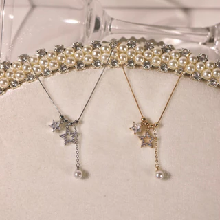 Socrush.bkk | WHISPERING STAR necklace | SN-092 | สร้อยคอ ดาว มุก จี้ดาว