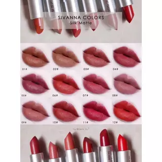 HF360 SIVANNA COLORS Silk Matte Lip |3g. ซีเวนน่า คัลเลอร์ส ซิล แมทท์ ลิป