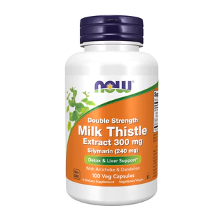 Now Foods Milk Thistle Extract, Double Strength 300 mg Veg Capsules