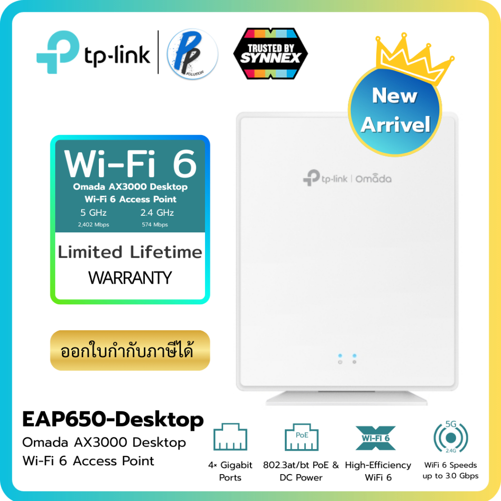TP-Link EAP650-Desktop Omada AX3000 Desktop Wi-Fi 6 Access Point