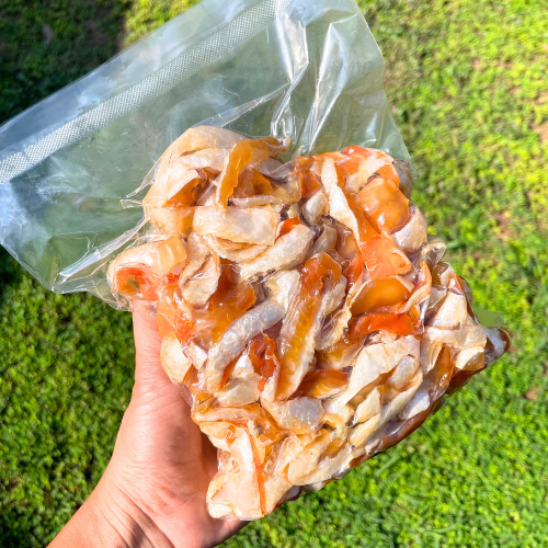 เศษท้องปลาแซลมอนแดดเดียว 500 ก. พร้อมปรุง ทอดแล้วฟิน กรอบอร่อย
