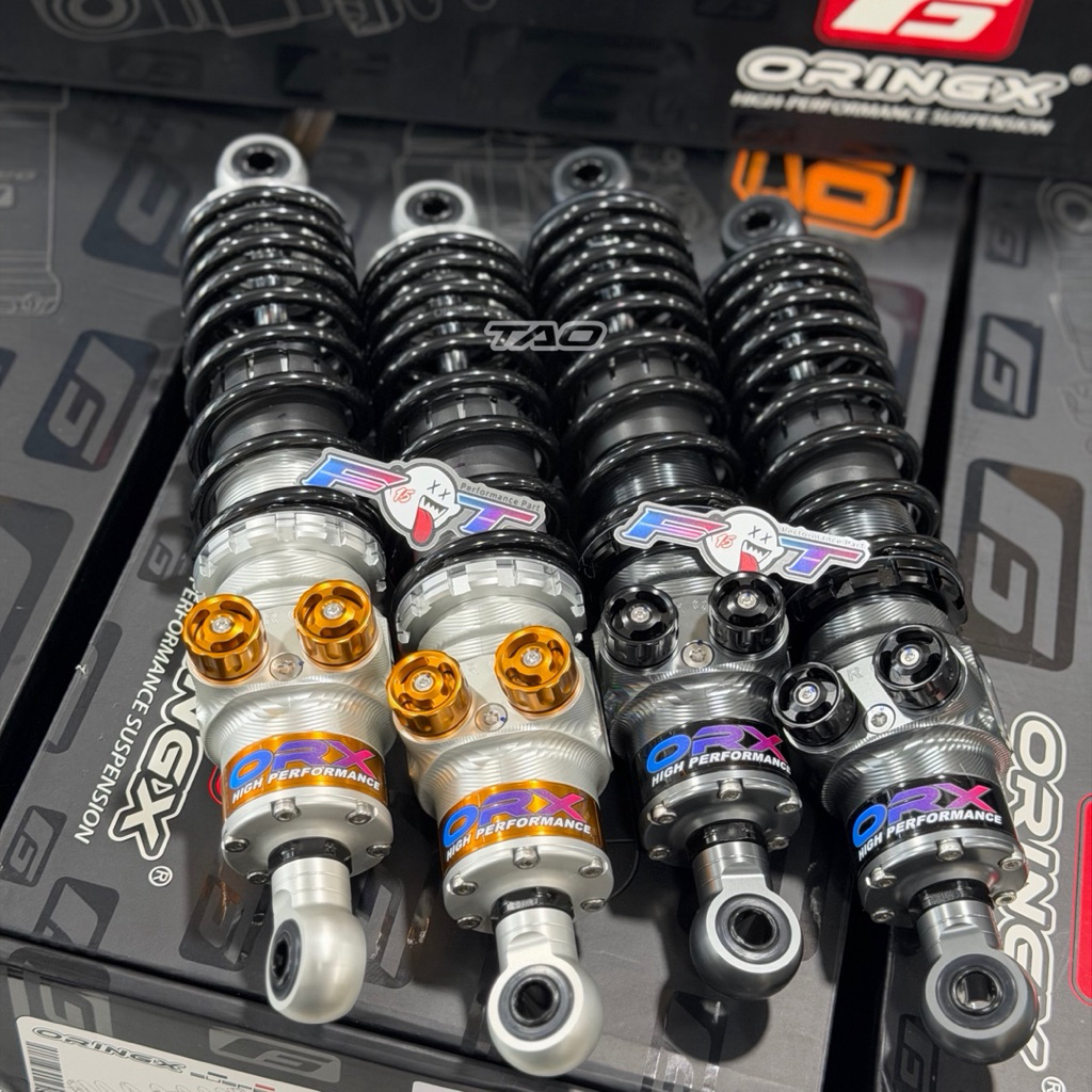 โช๊ค ORINGXแท้ ตรงรุ่นเวฟ Wave ปรับความสูง310-320mm รีบาว คอมเพรสชั่นได้