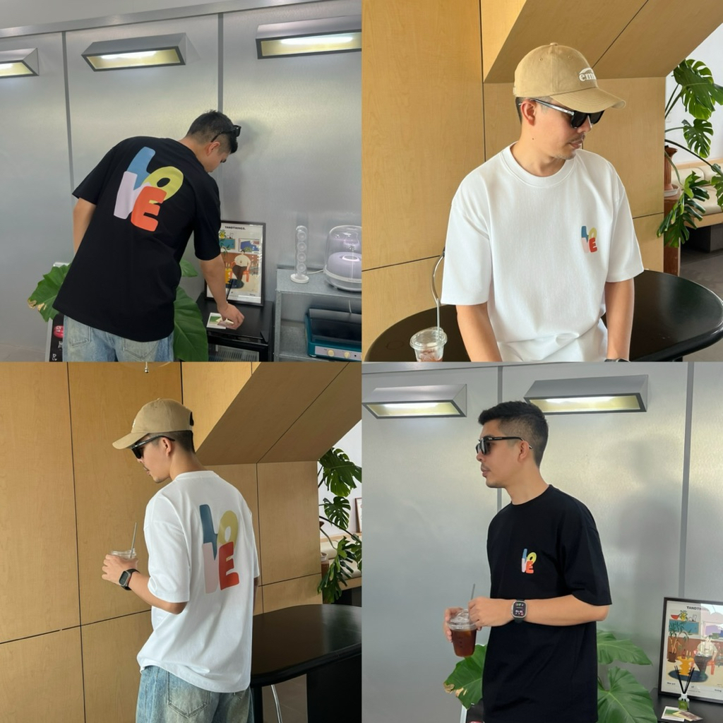 more.than.me เสื้อยืด Oversize ผ้าหนานุ่ม ลาย LOVE