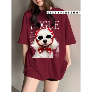 เสื้อยืดผ้าคอตตอน M-4XL พิมพ์ลาย " DOGUE " พร้อมส่ง
