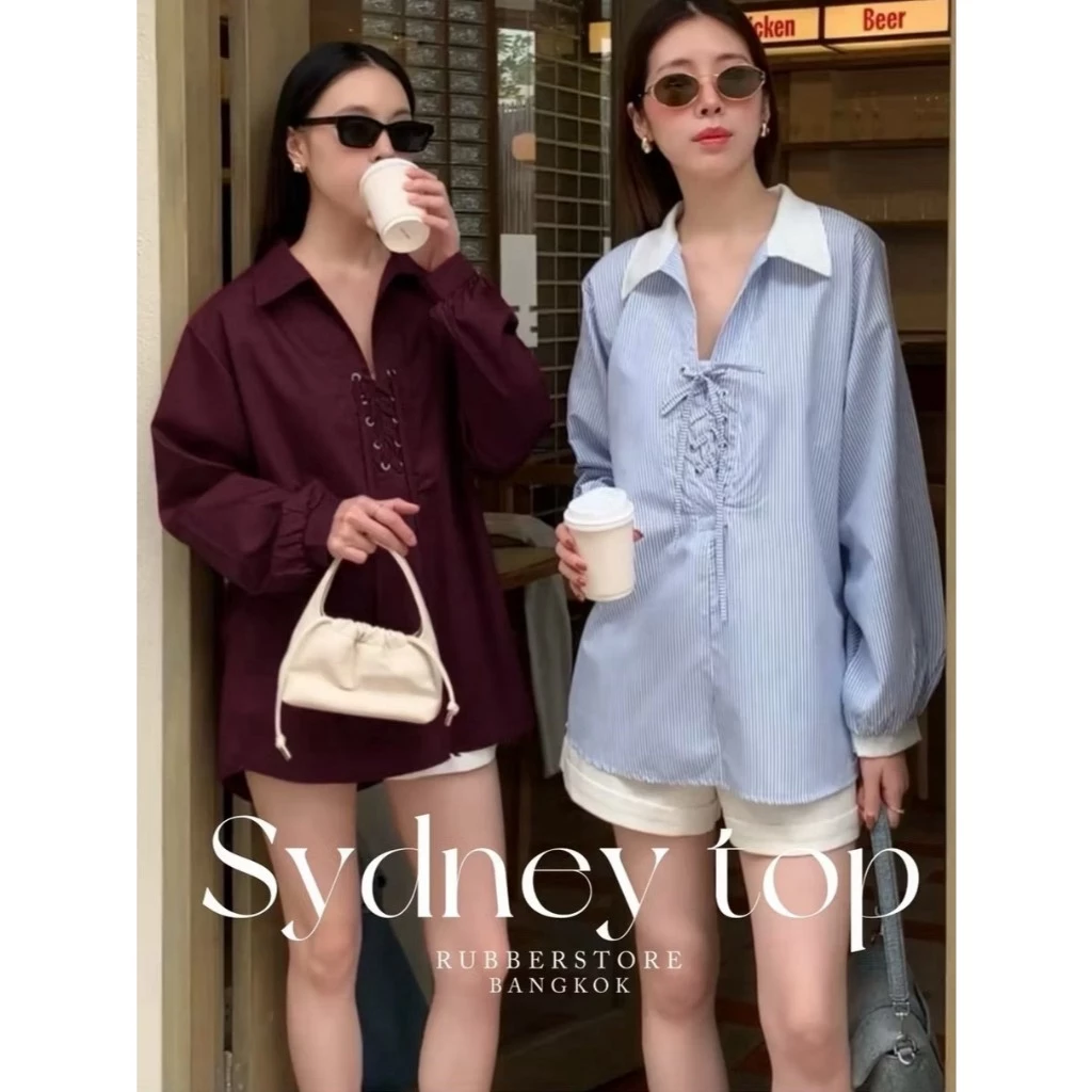 Sydney top เสื้อเชิ้ตแขนยาว oversize อ่านก่อนกดสั่งซื้อ