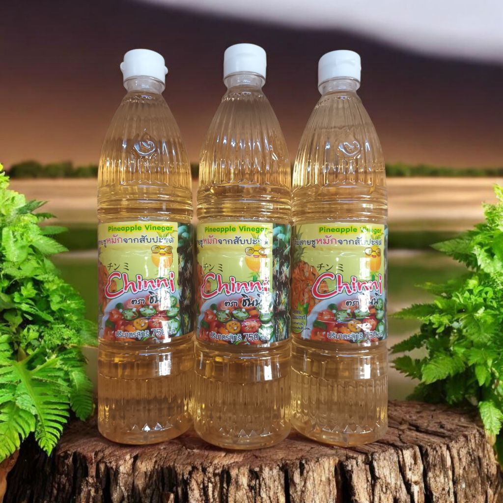 [แพ็ค3/2/1ขวด][มีสินค้าพร้อมส่ง]น้ำส้มสายชูหมัก จากสัปปะรด ตรา ชินนิ ขนาด 750 มล.