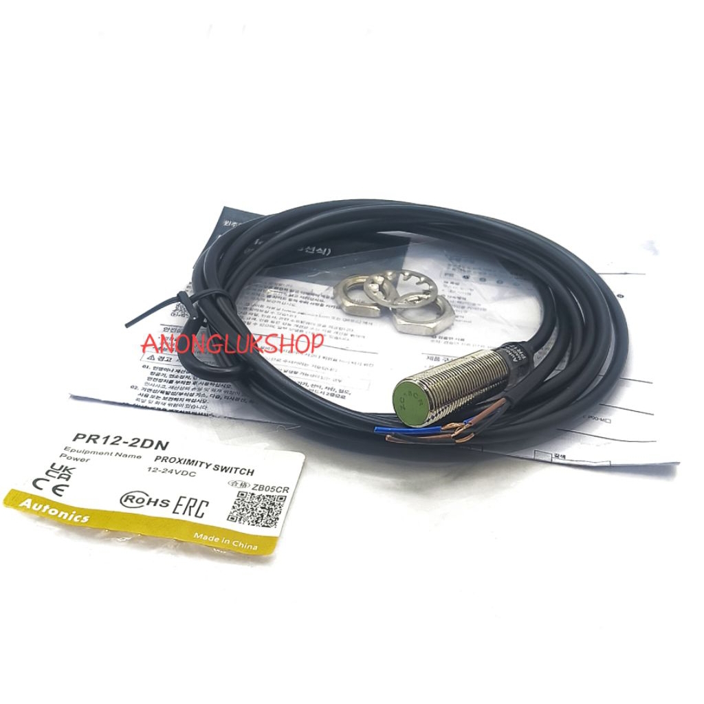 PR12-2DN PR12-2 PR122DN Proximity Sensor M12  Dai.12mm เซ็นเซอร์จับโลหะ 3สาย ระยะจับ 2มิล ชนิด  NPN 