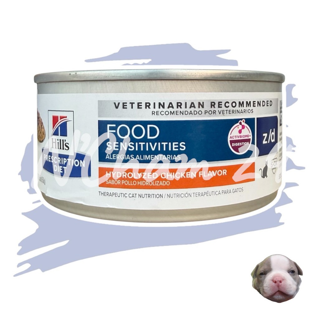 Hill’s z/d cat 5.5 oz บรรจุ 1 กระป๋อง สำหรับแมวโรคผิวหนังจากการแพ้อาหารใจ