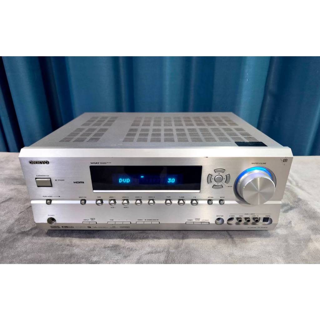 ONKYO TX-SA604 (AV Amplifier 7.1Ch)เครื่องเงิน เดิม สวย รองรับ HDMI แถมรีโมตพร้อมใช้