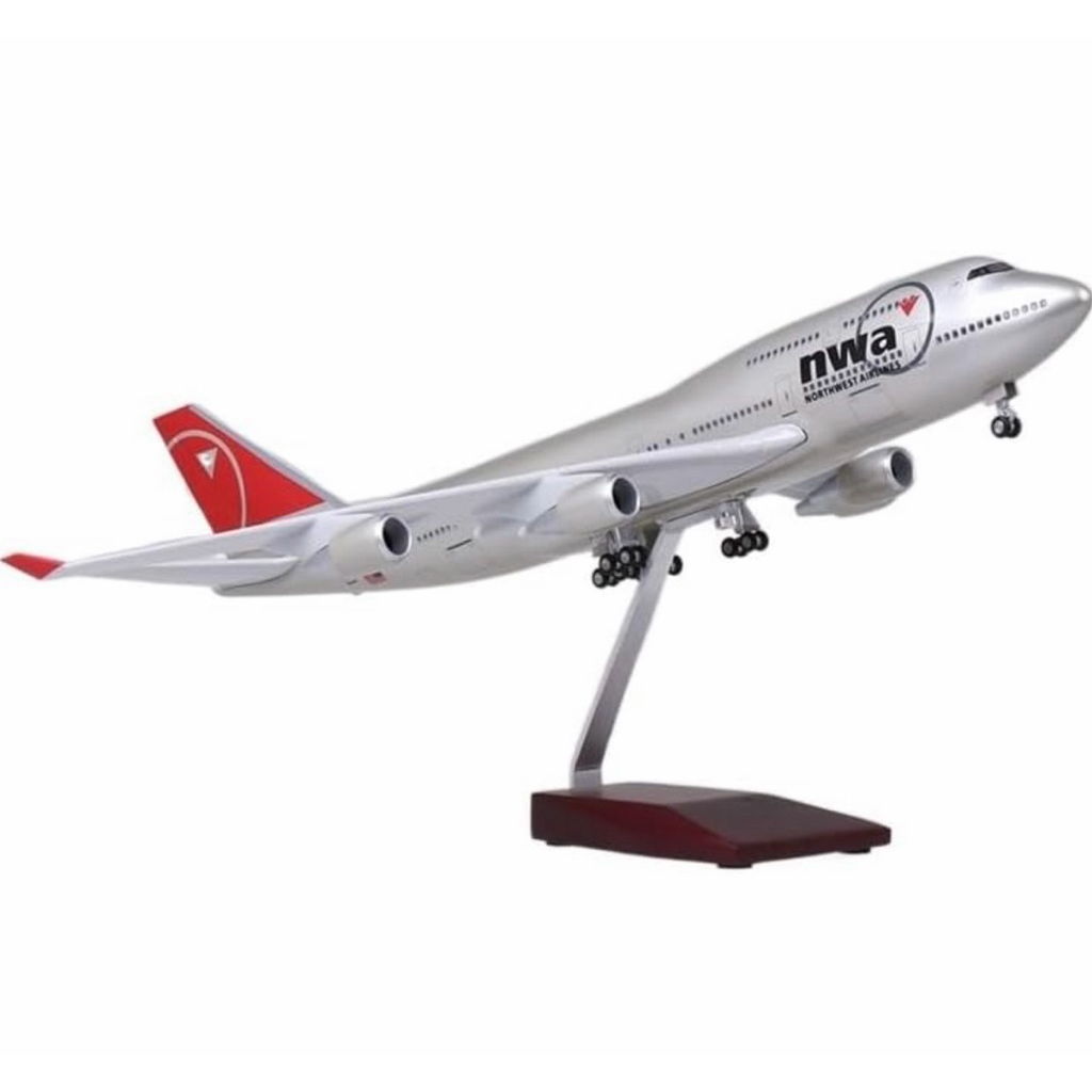 โมเดลเครื่องบินเหล็ก ขนาด 1:160 นอร์ทเวสต์แอร์ไลน์ โบอิ้ง B747 (NWA Northwest Airlines Boeing B747)