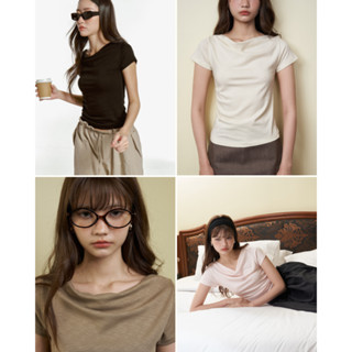 Posy t-shirt เสื้อแขนสั้นคอถ่วง