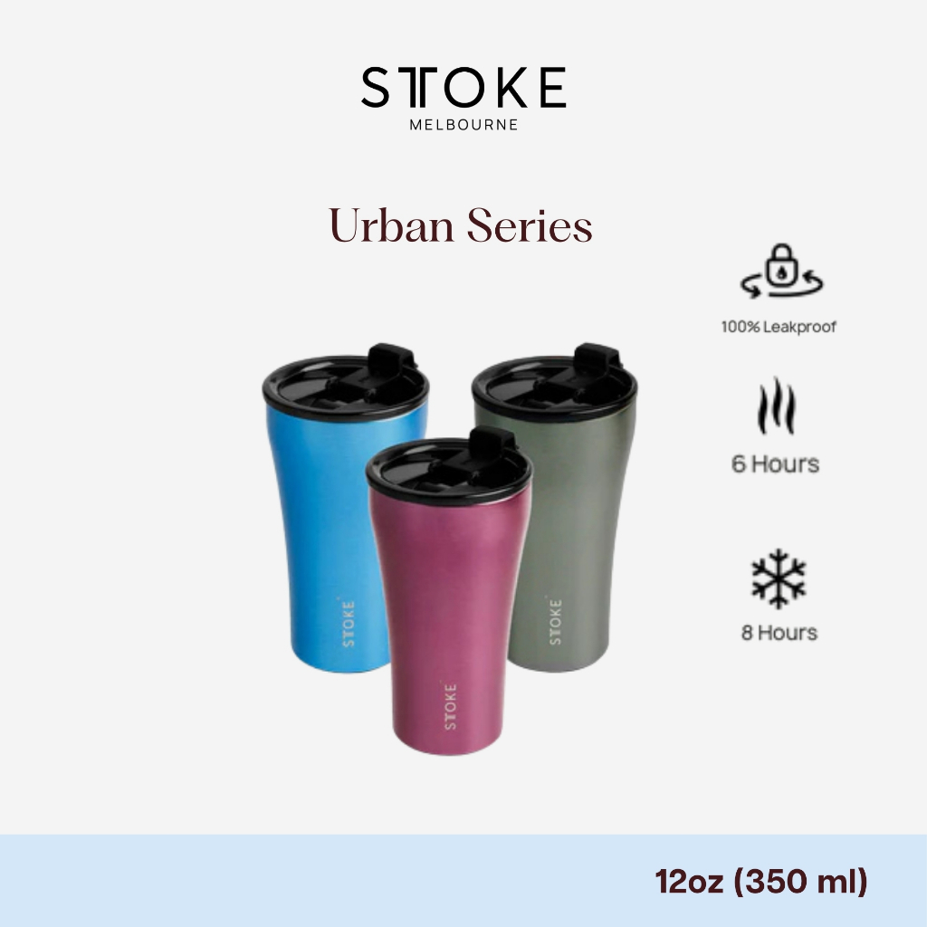 Sttoke Melbourne - The Commuter Urban Series 12oz กระติกน้ำเซรามิก แก้วน้ำเคลือบเซรามิก ไร้กลิ่นสเตน