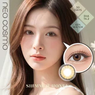 คอนแทคเลนส์ Shimmer Honey (Neo Cosmo) สีน้ำตาลทอง สายฝอ ผิวสีน้ำผึ้งใส่สวยมาก มีส่งด่วนใน กทม.