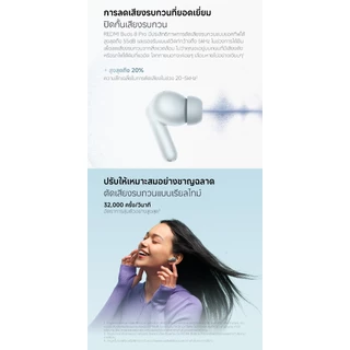 [NEW] Redmi Buds 8 Pro ชาร์จ 5 นาที ฟังได้ 2 ชั่วโมง ลดเสียงรบกวนอัจฉริยะ คุณภาพเสียง Dolby Audio