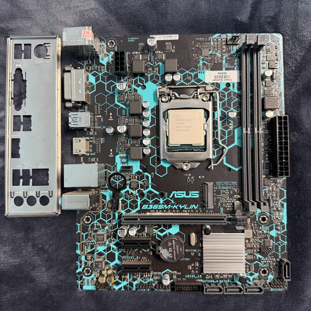 CPU INTEL CORE I7-9700 + MB ASUS B365M-KYLIN MAINBOARD เมนบอร์ด ซีพียู มือสอง