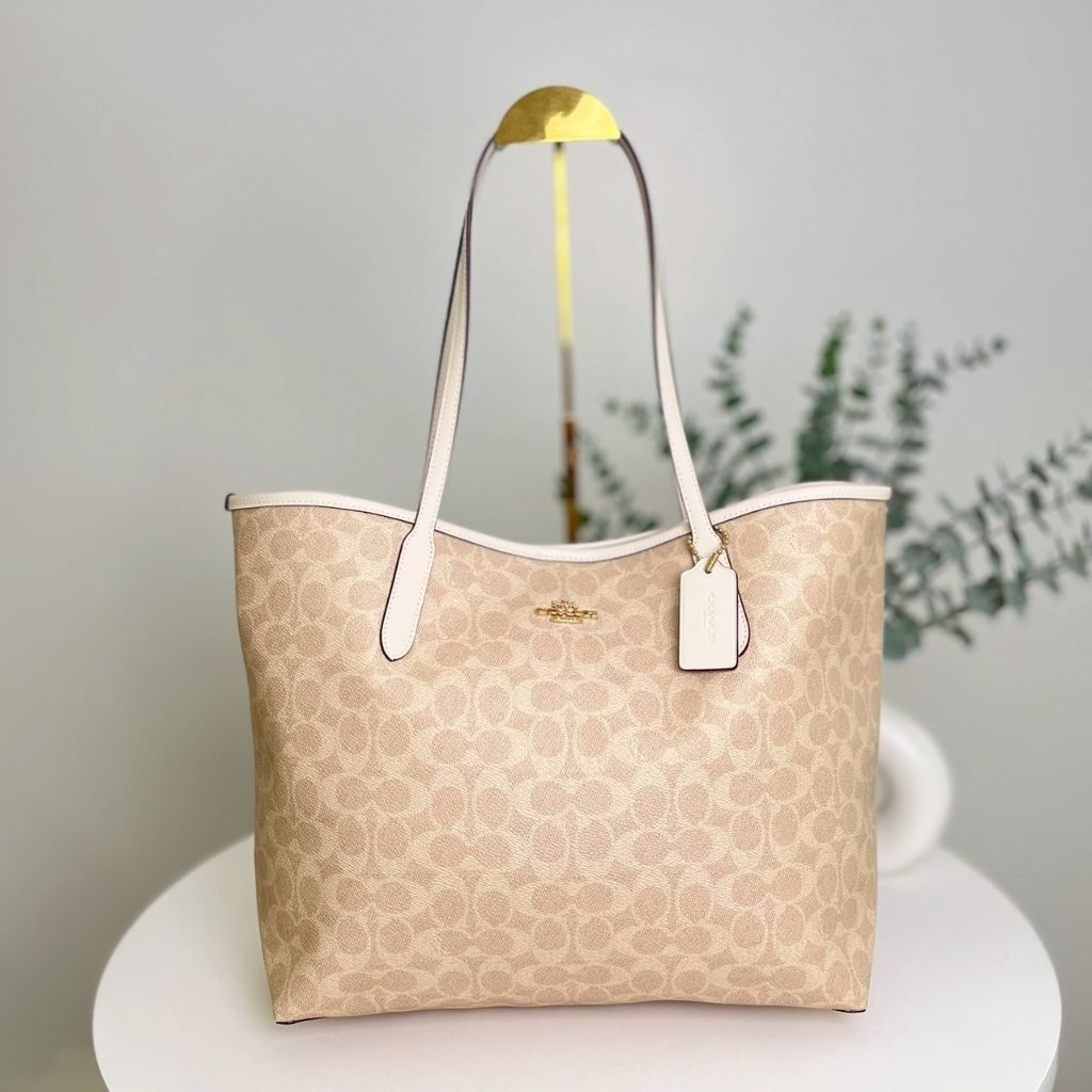 Coach City Tote Bag In Signature Canvas signature canvas  CV976