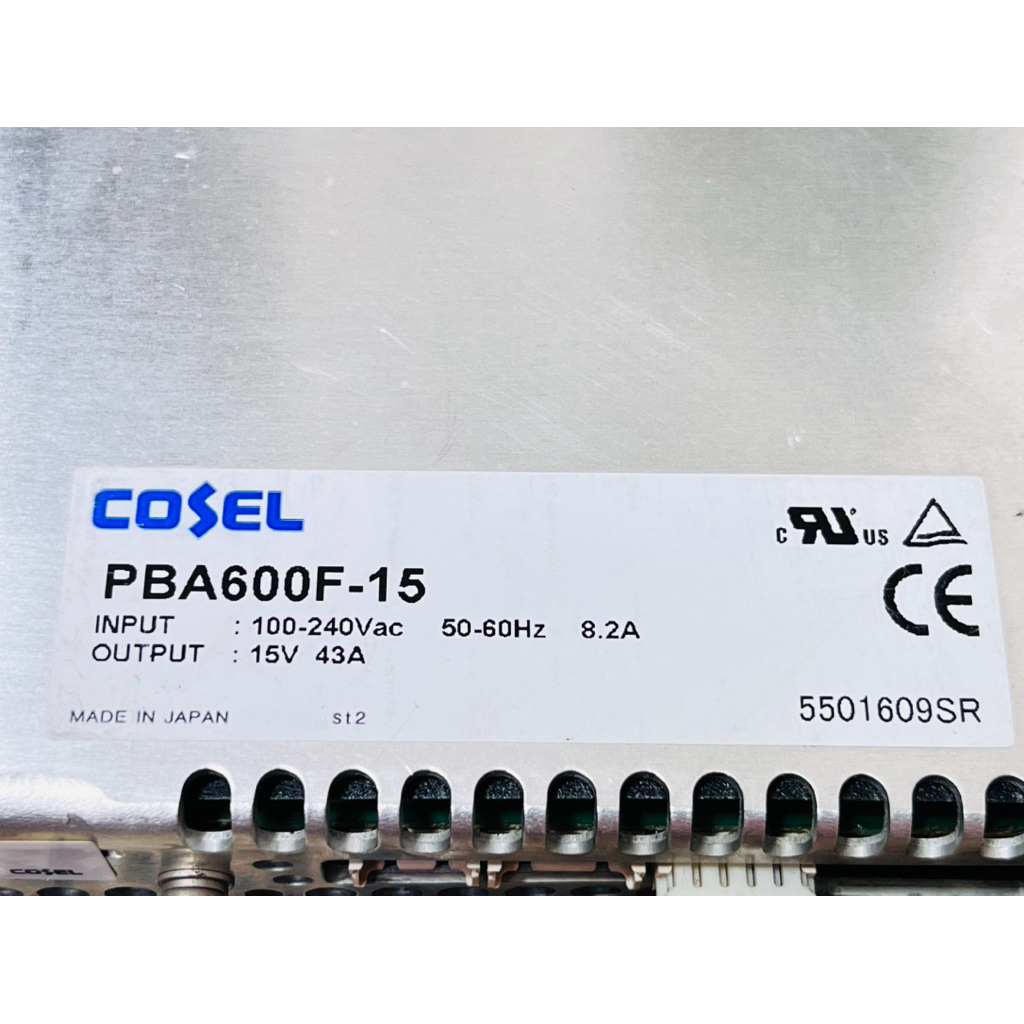 Power Supply สวิทชิ่งญี่ปุ่น  ยี่ห้อ COSEL ญี่ปุ่น JAPAN  รุ่น 15V 43A  (12V 52A) PBA600F-15  630W ป