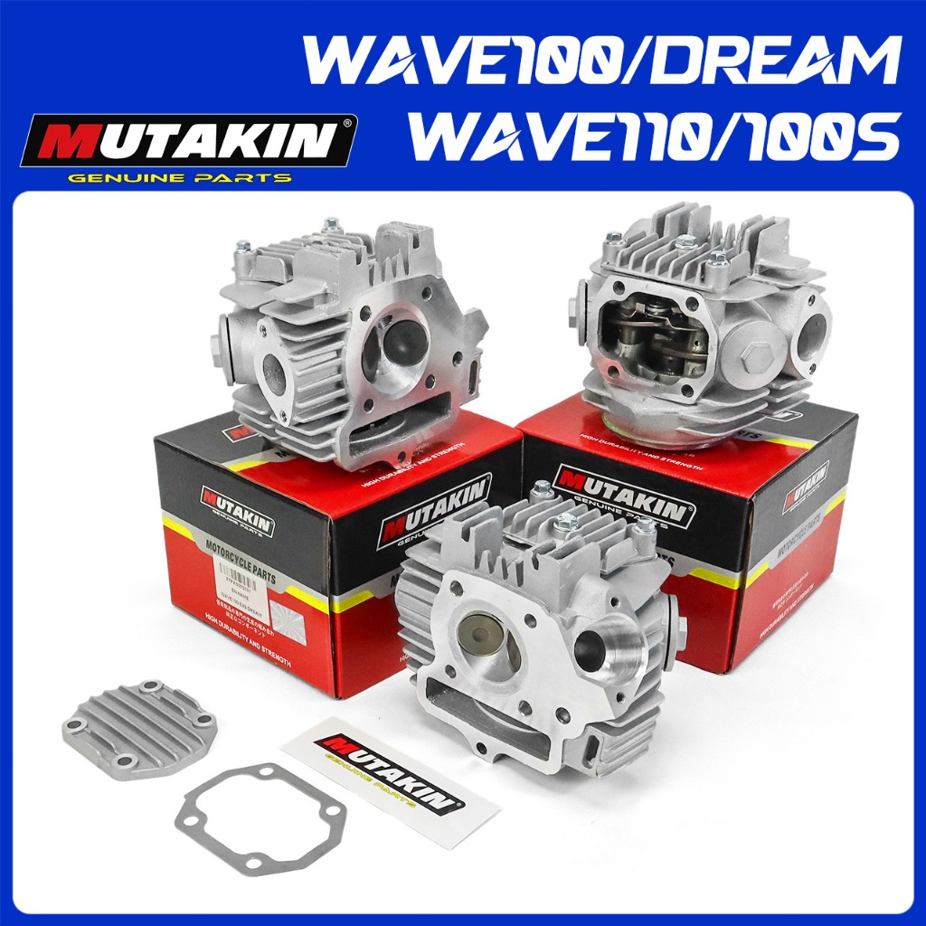 MUTAKIN ฝาสูบ ฝาวาล์ว DREAM Wave100 24/28 25/29 26/30 ทุกตัว ราวลิ้นวาล์วครบในชุด Wave100s รุ่นเก่า 