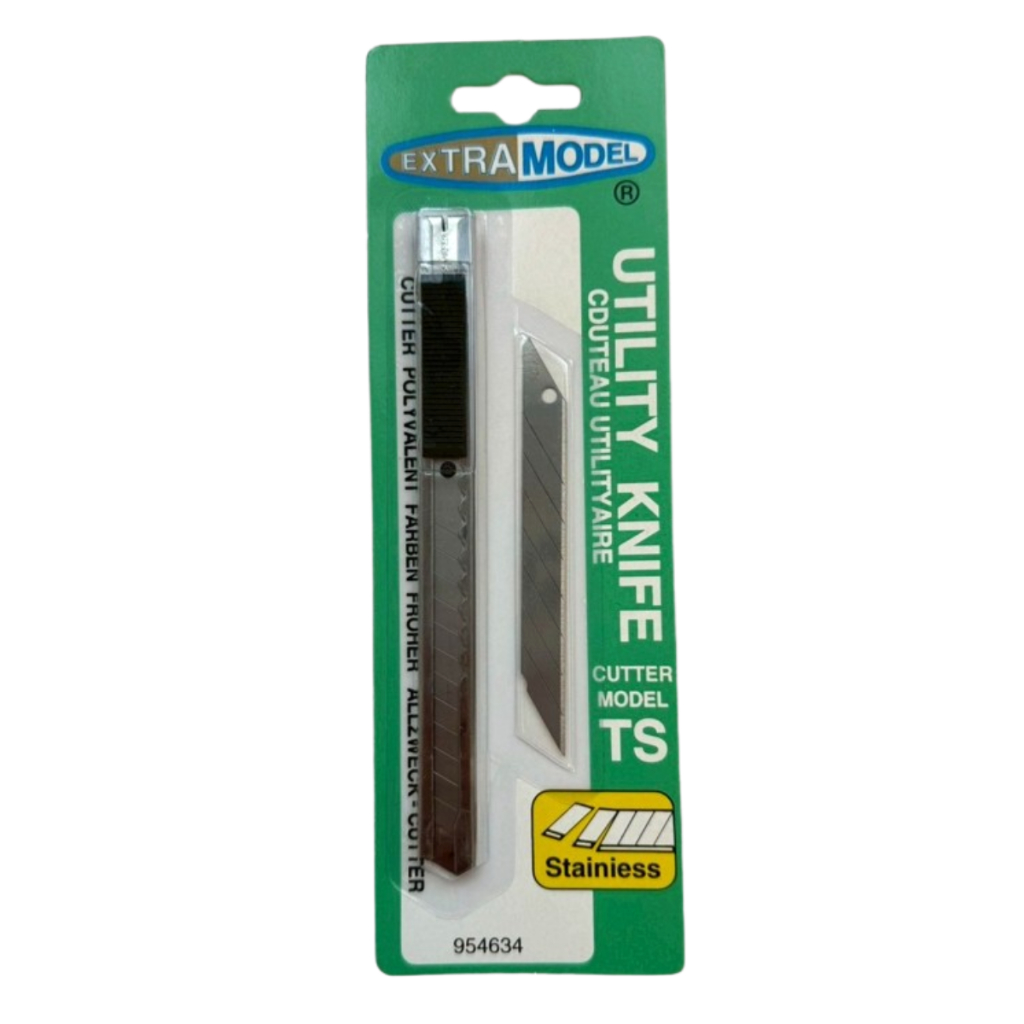 King K-02 คัตเตอร์ ด้ามสเตนเลส มันเงา ปลอดสนิม น้ำหนักเบา