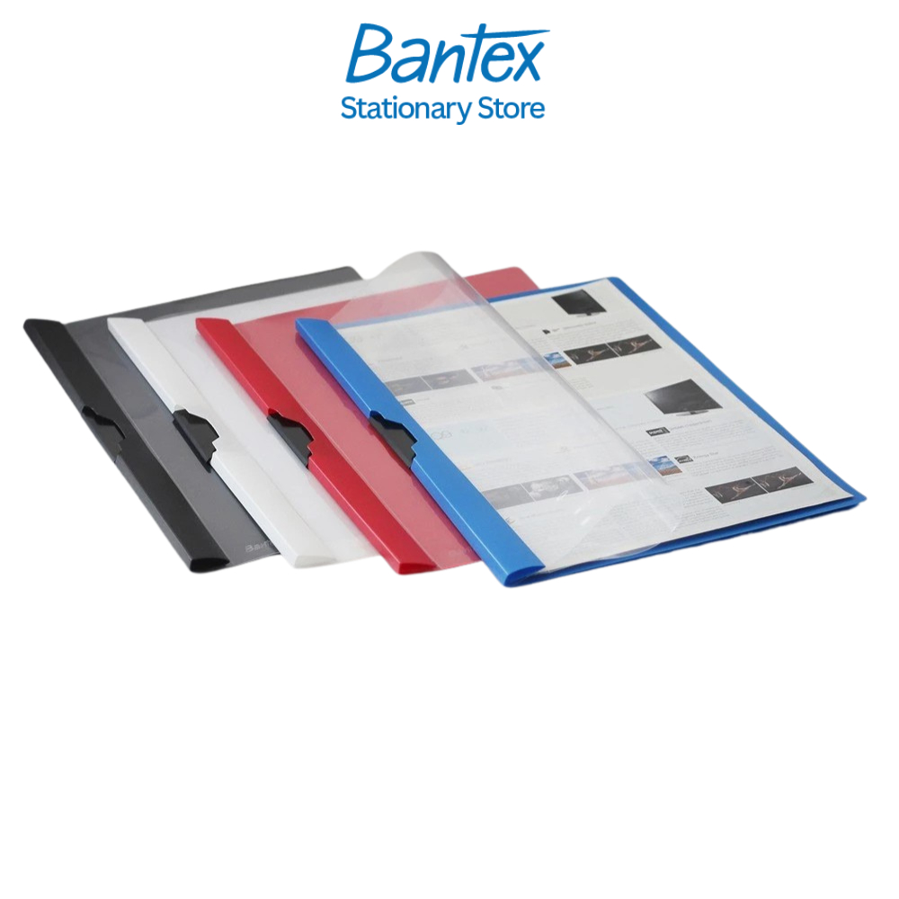 Bantex แฟ้มหนีบปกใส หนีบด้านข้าง A4 แฟ้มสันรูด ปกพลาสติก ใส่รายงาน เอกสาร อุปกรณ์สำนักงาน clipboard