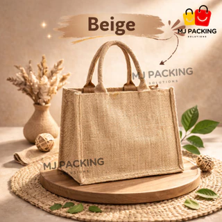 กระเป๋าผ้า ใบใหญ่ ใยธรรมชาติ ทรงตั้ง ใส่ของหนักได้ ใส่ A4 ได้ | Minimal Luxury Tote Bag รักษ์โลก