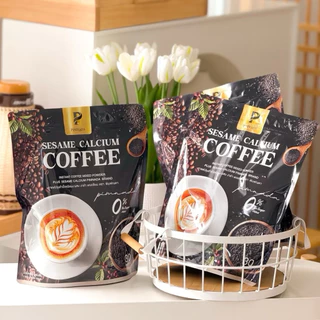 กาเเฟงาดำ เเคลเซียม☕️พิมพ์ณดา ไม่มีน้ำตาล สารสกัด 13 ชนิด ฟื้นฟูข้อต่อ บำรุงกระดูก เข่า ระบบเลือด Sesame calcium coffee