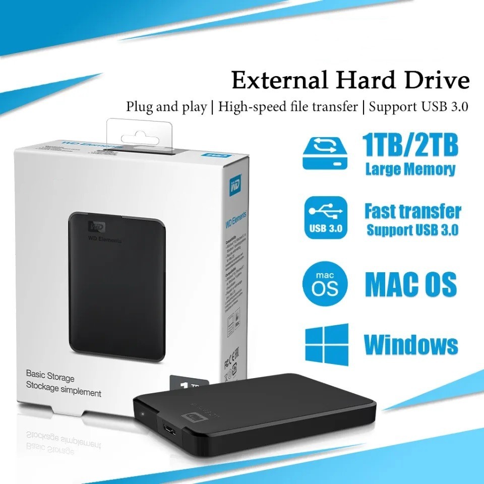 Hard Disk External 2.5'' HDD HighSpeed External HardDisk 1TB/2TB/4TB USB3.0 Portable hard drives ฮาร