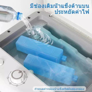 พัดลมไอเย็น 12 ลิตร พัดลมแอร์เย็นๆ ปรับได้ 3 ระดับ แถมฟรี! เจลเย็น x2 เย็นไว ประหยัดพลังงาน รับประกันมอเตอร์