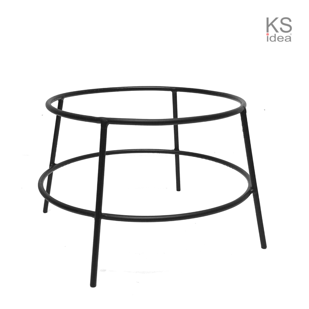 พร้อมส่ง วงกลมด้านบน ขนาด 8 นิ้ว ขาตั้งกระถางต้นไม้มี 2 สี สีขาว, สีดำ Steel pot stand, stand for plants (ไม่รวมกระถาง ) ราคา ถูกที่สุด ดีลบีเคเค แกลเลอรีภาพที่ 3