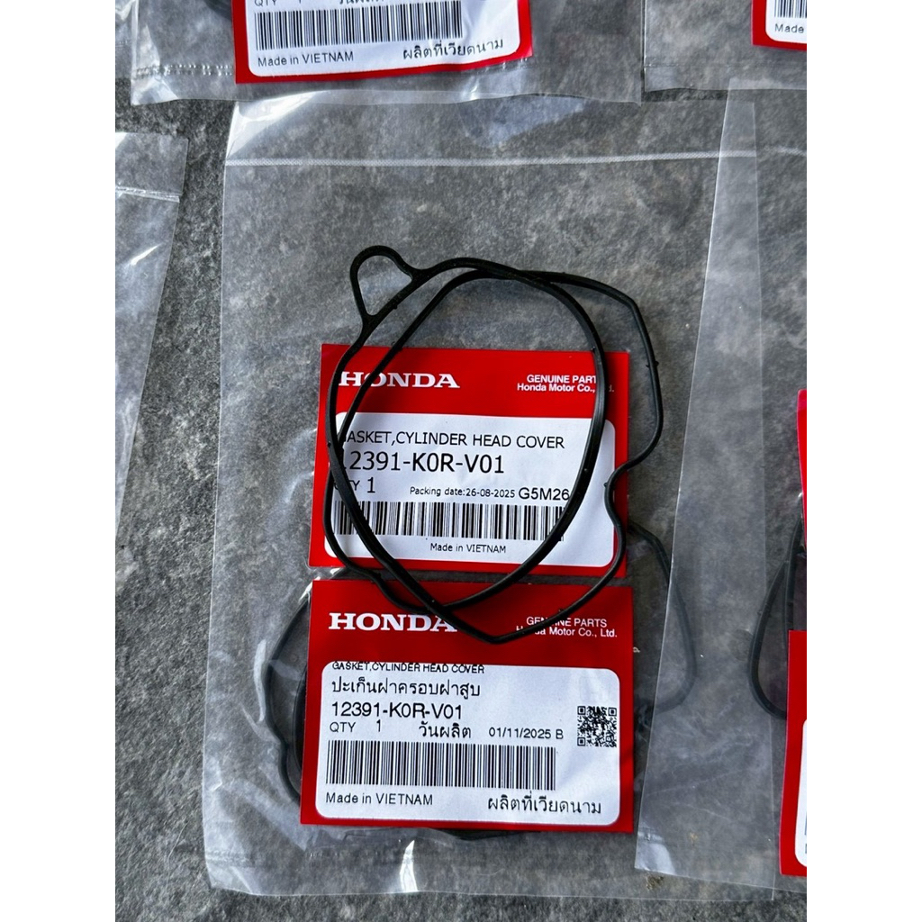 ปะเก็นฝาครอบฝาสูบ โอริงฝาครอบวาล์ว Honda ได้3รุ่น Giorno,PCX160,Lead *K0R,K1N* (12391K0RV01)