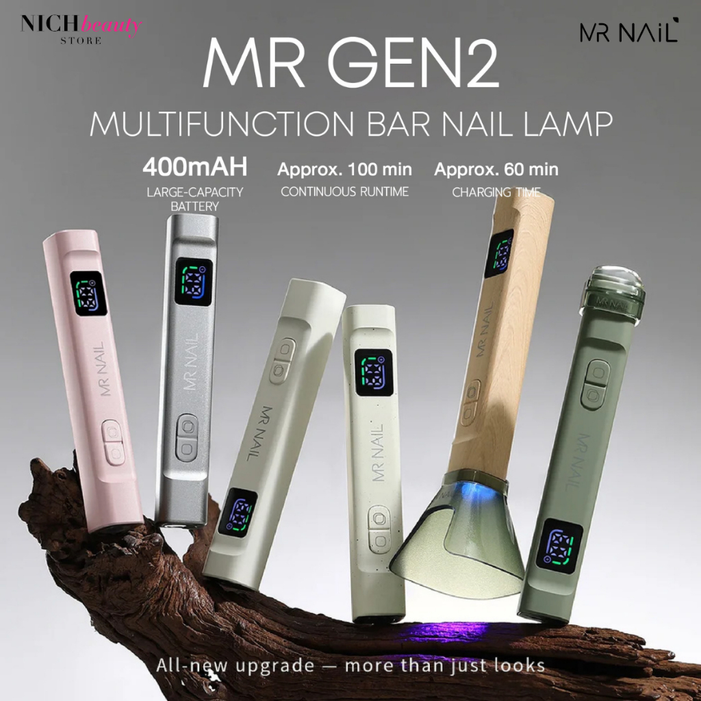 ไฟ Hand และฐานตั้งไฟล็อค MR.NAIL High-Strength Aluminum Alloy Magnetic Rechargeable LED/UV Nail Lamp