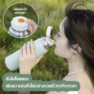 กระติกน้ำร้อนพกพาทำจากสแตนเลสใหม่ ดีไซน์ทันสมัย ​​เหมาะสำหรับเล่นกีฬา กิจกรรมกลางแจ้ง ทำจากสแตนเลส 316