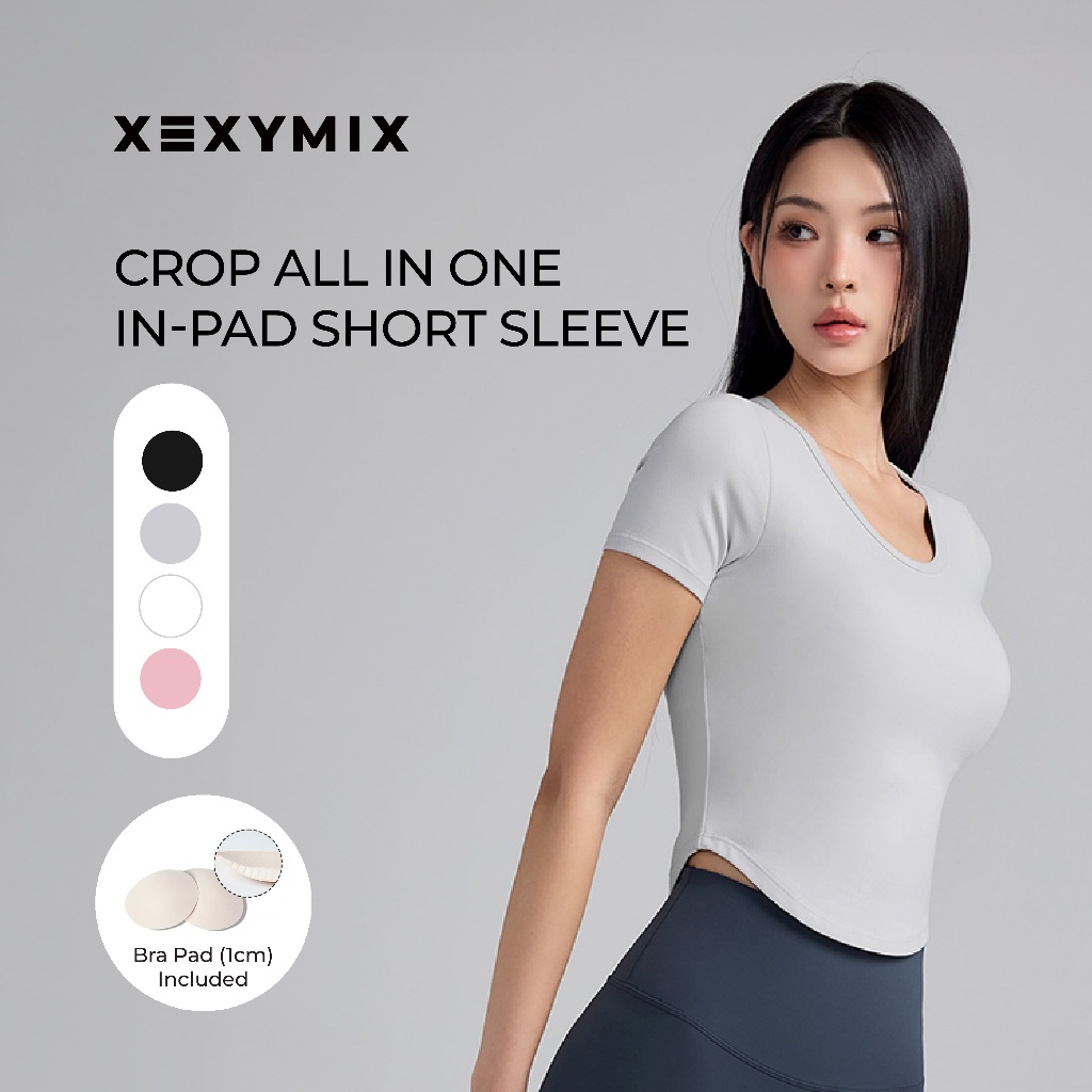 [XEXYMIX] Crop All in One In-Pad Short Sleeve