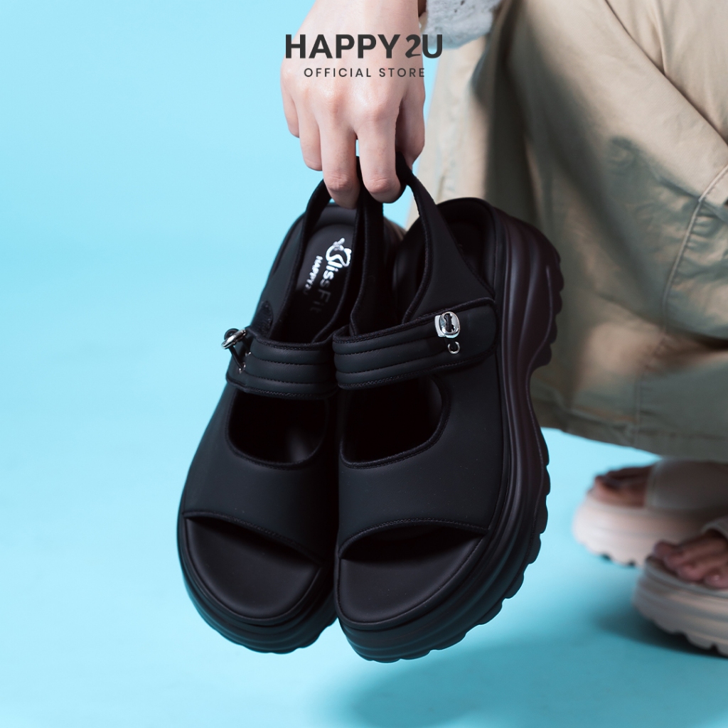 HAPPY2U Izuma Slingback Sandals  รองเท้าแตะรัดส้นผู้หญิง พื้นนุ่ม สูง 2.5 นิ้ว