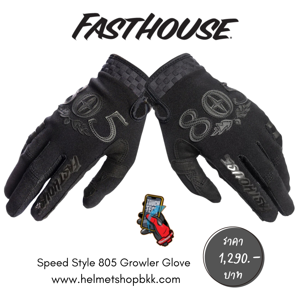 ถุงมือไบท์เกอร์ FASTHOUSE SPEED STYLE 805 GROWLER GLOVE BLACK