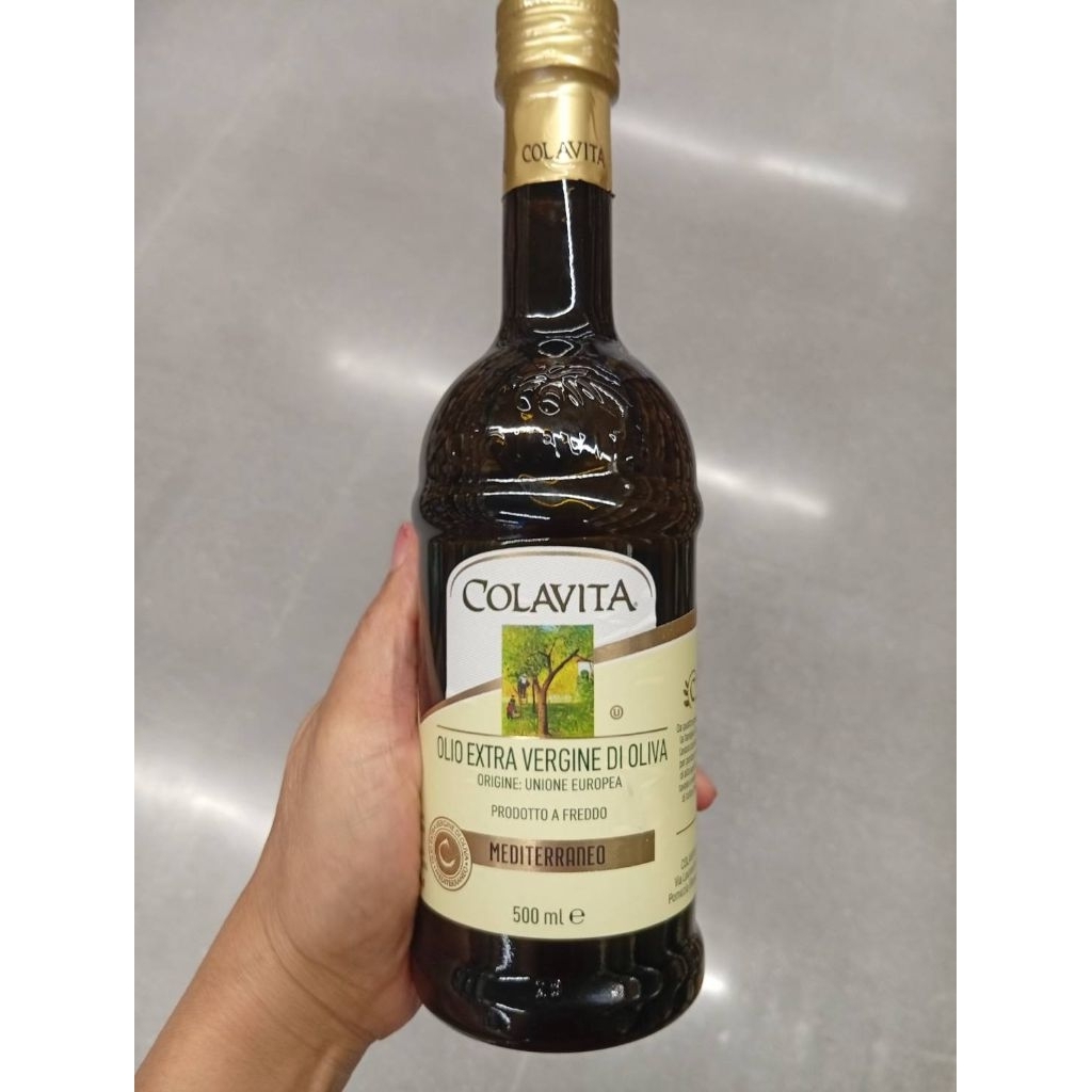 Colavita Extra Virgin Olive Oil(Mediterranean)500ml.น้ำมันมะกอกธรรมชาติ  สำหรับปรุงอาหาร 500มล.